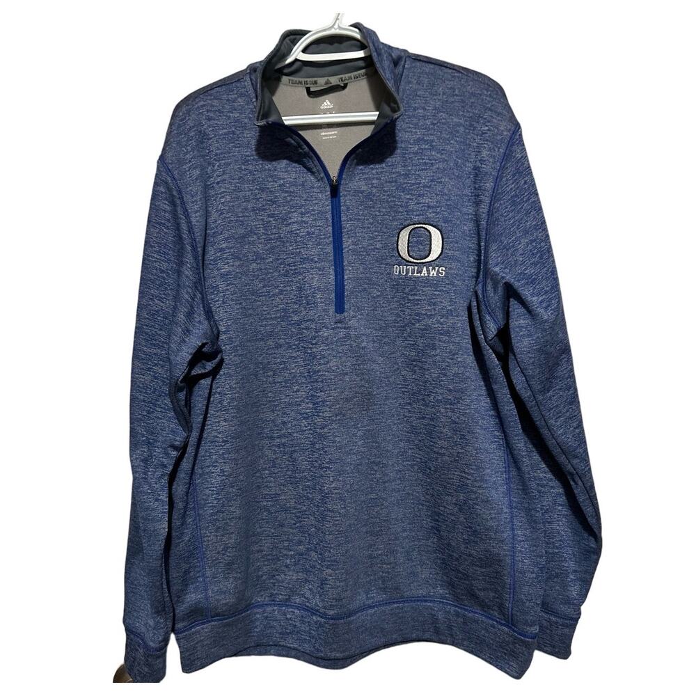 Adidas‎ Climawarm Men's Blue Gray Quarter Jacket Outlaws Size XL